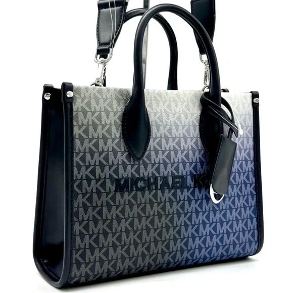 Michael Kors Mirella Small Ombré Signature Logo Crossbody Bag Black Multi